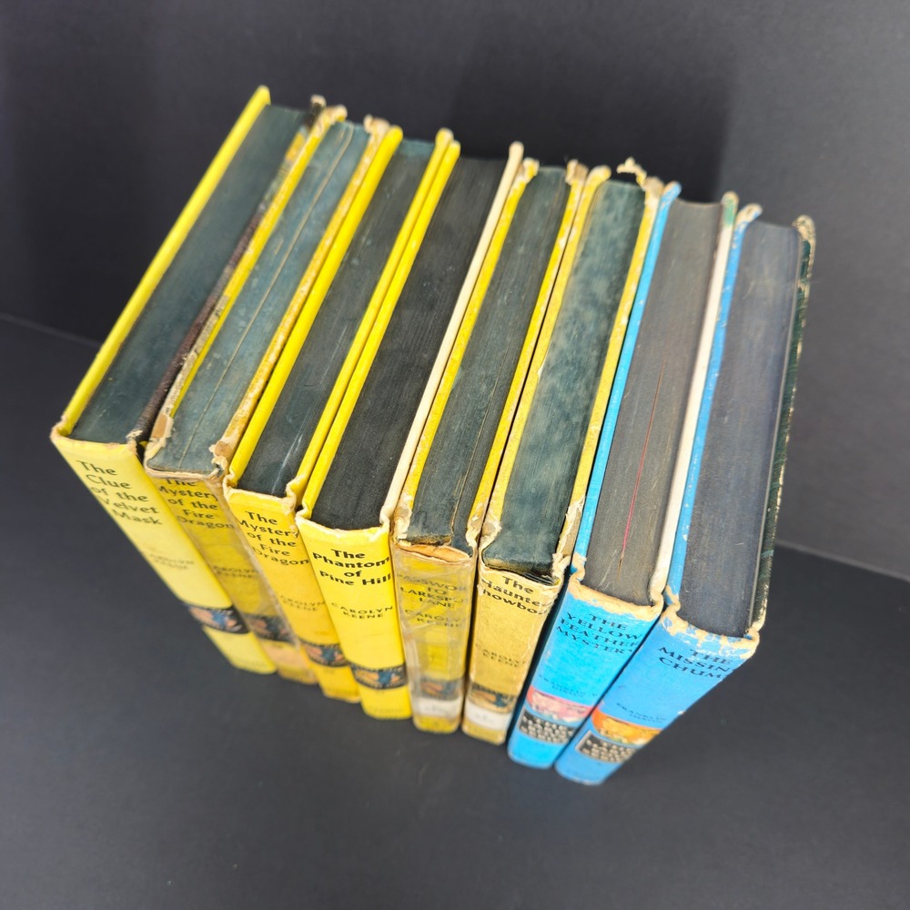 Vintage‎ 50s 60s Nancy Drew Hardy Boys Mystery Stories Set of 8 Decor Books Keen - Picture 3 of 14